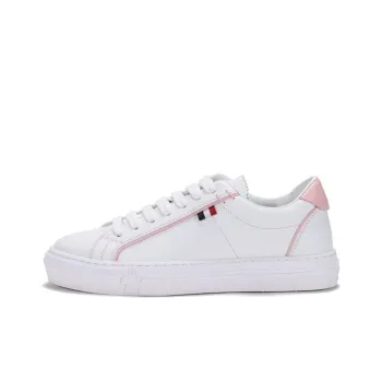 Moncler Women's Alodie Leather Trainers 'White Pink'