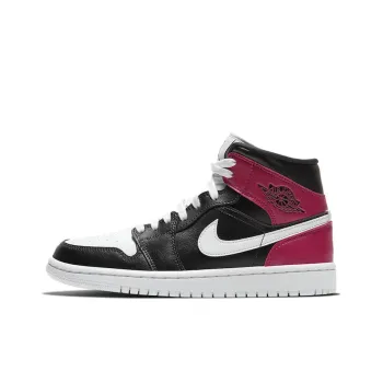 JORDAN 1 Mid Black Noble Red Women's