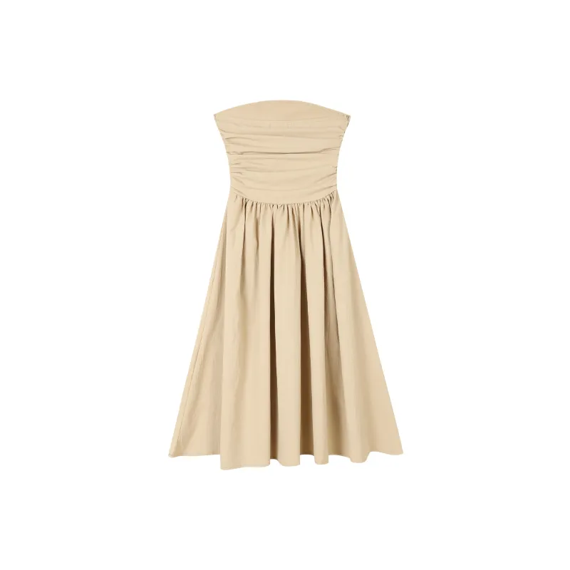 EIDOLON GRAIN Sleeveless Dress Women's Khaki-1