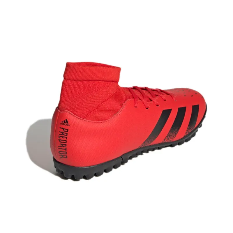 Adidas Predator Freak .4 Wear-Resistant Soccer Shoes Men's Red Black-4