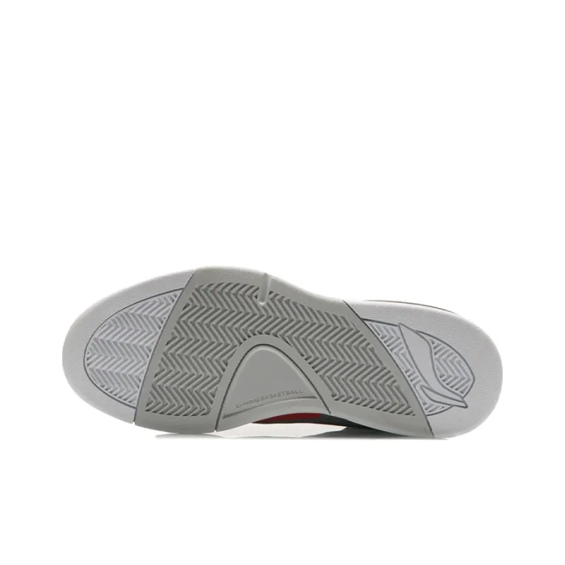 LINING Vintage Basketball Shoes Men Mid Top Microcrystalline Gray/Frost Gray-4