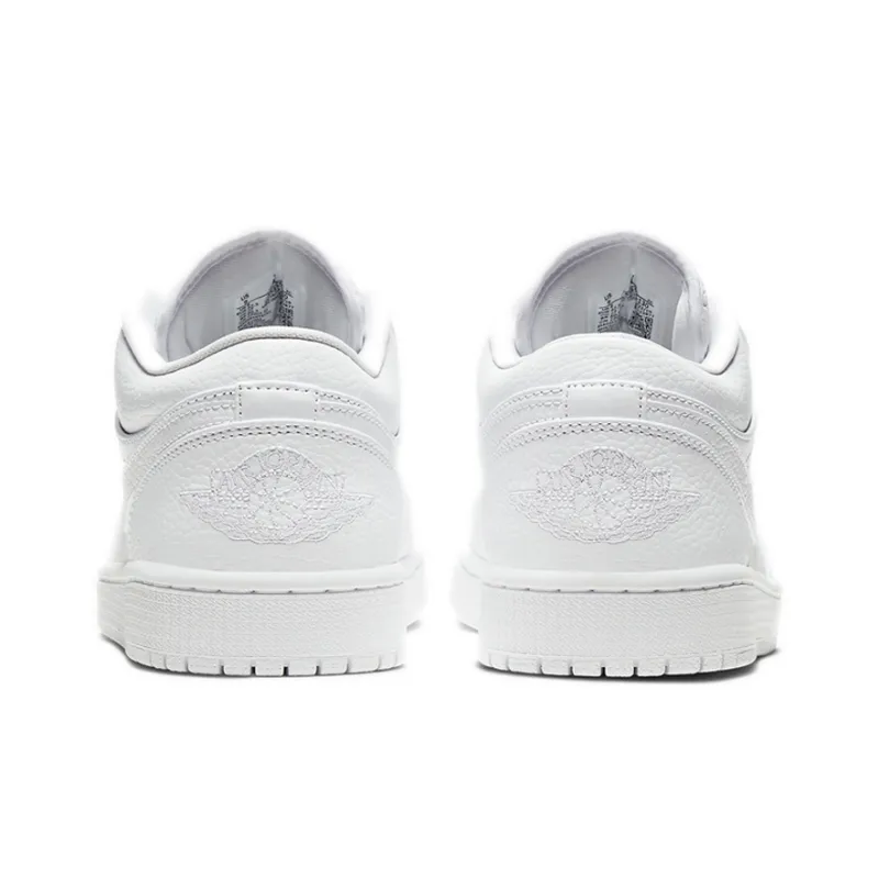 Jordan 1 Low Triple White Tumbled Leather-3