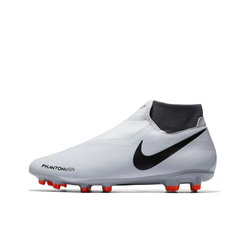 Nike Phantom Vision Soccer Shoes Unisex Mid-Top White/Gray