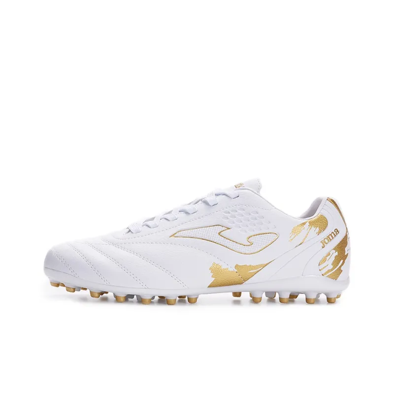 Joma MG Rubber Short Studs Anti Slip And Wear Resistant Coverage Soccer Shoes Men's White Gold-1