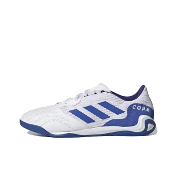 Adidas Copa Sense.3 IC/IN Indoor Anti-Slip Wear-Resistant Soccer Shoes Men's White Blue