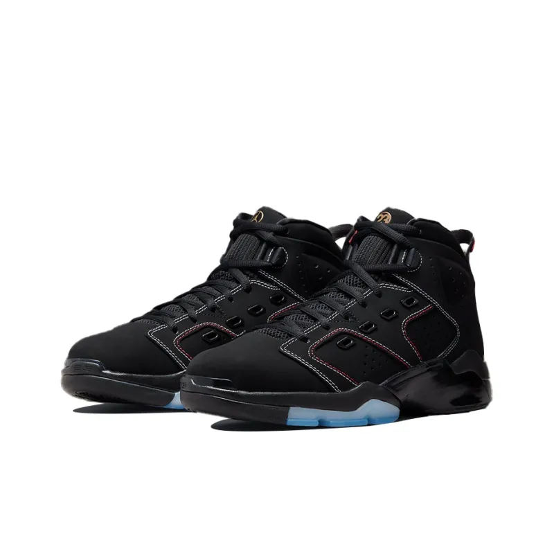 Jordan 6 17 23 Black White Red Contrast Stitching-2