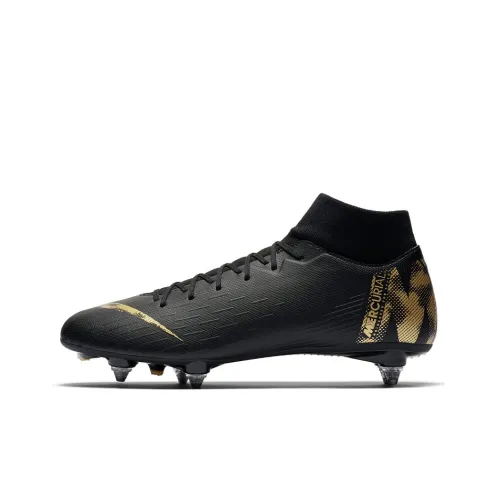 Nike Mercurial Superfly 6 Soccer Shoes Men Mid-Top Black/Gold