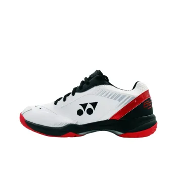 YONEX 65 3 Low Top Badminton Shoes Unisex White Red