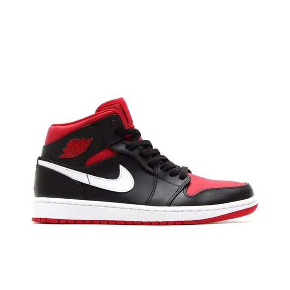 Jordan 1 Mid Black Gym Red White-1