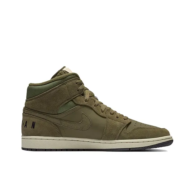 Jordan 1 Mid Olive Canvas 2018-1