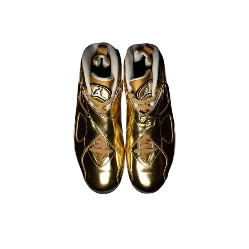 Jordan Air Jordan 8 OVO 'Gold' Cushioning Anti-Slip And Wear-Resistant High-Top Vintage Basketball Shoes Gold-1
