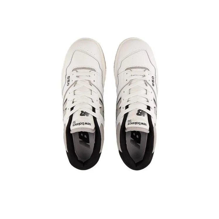 New Balance 550 White Concrete Black-3