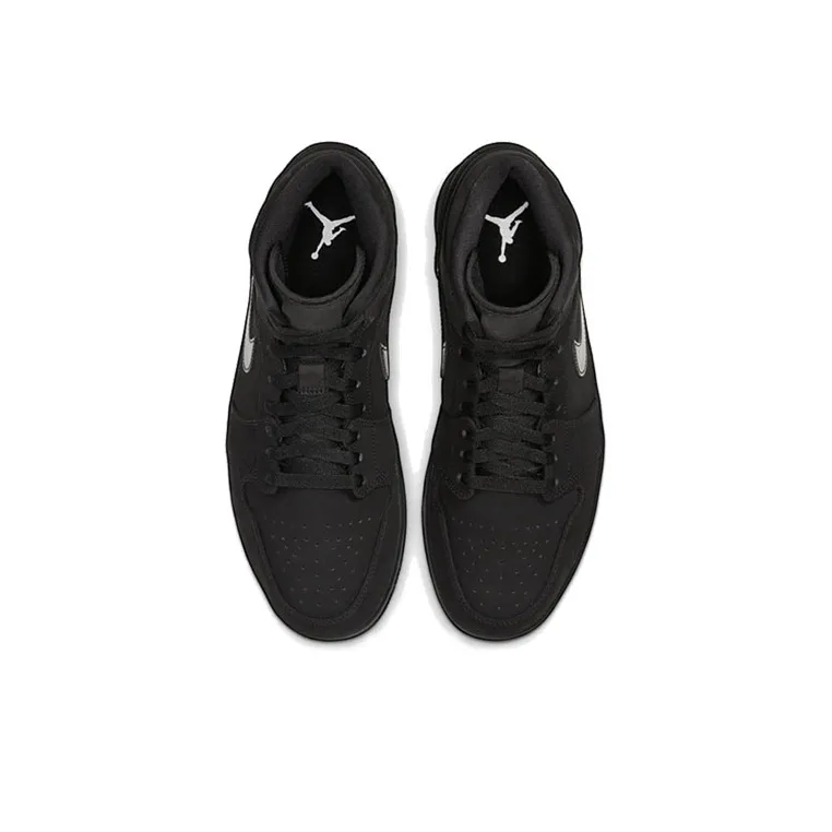 Jordan 1 Mid Triple Black 2020-3