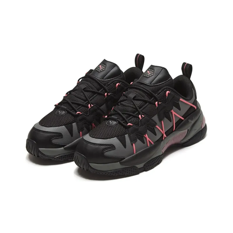 PUMA Lqdcell Omega Striped Knit 'Black Castlerock'-2