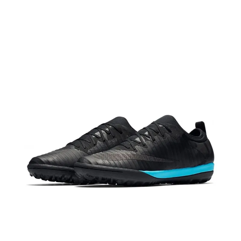 Nike TF Rubber Broken Studs Cushioning, Slip Resistant, And Abrasion Resistant Soccer Shoes Men's Black Blue-2