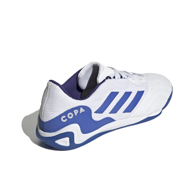 Adidas Copa Sense.3 IC/IN Indoor Anti-Slip Wear-Resistant Soccer Shoes Men's White Blue-3