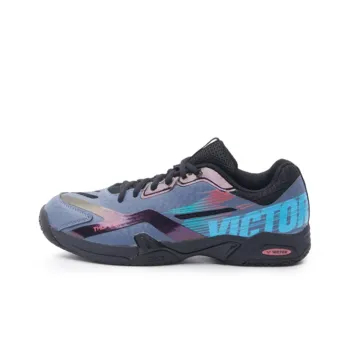 VICTOR Thunderstorm Cushioned Slip Resistant Abrasion Resistant Breathable Low Top Badminton Shoes Unisex Cyan Black