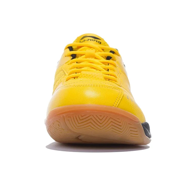 LiNing Cushioning Breathable Abrasion Resistant Slip Resistant Low Top Badminton Shoes Men's Yellow-4