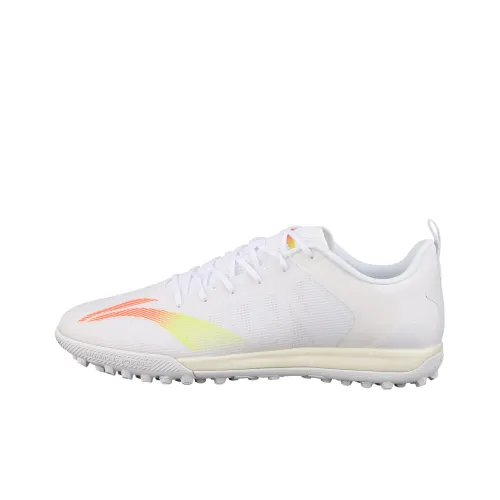 LiNing Shadow Cushioning Anti-Slip And Wear-Resistant Coverage Soccer Shoes Men's White Orange