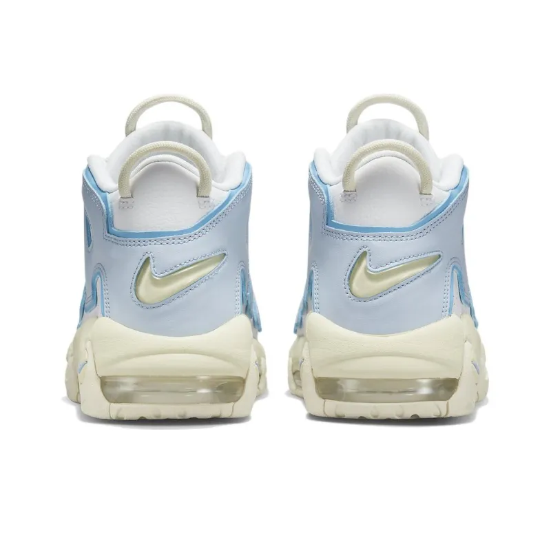 Nike Air More Uptempo Vintage Basketball Shoes Women's Low Top White Blue-4