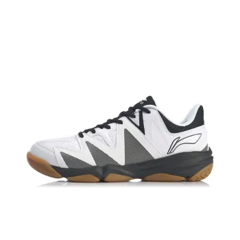 LiNing Racetrack Encounter Cushioning Anti-Slip And Wear-Resistant Low-Top Badminton Shoes Men's White Black Gray