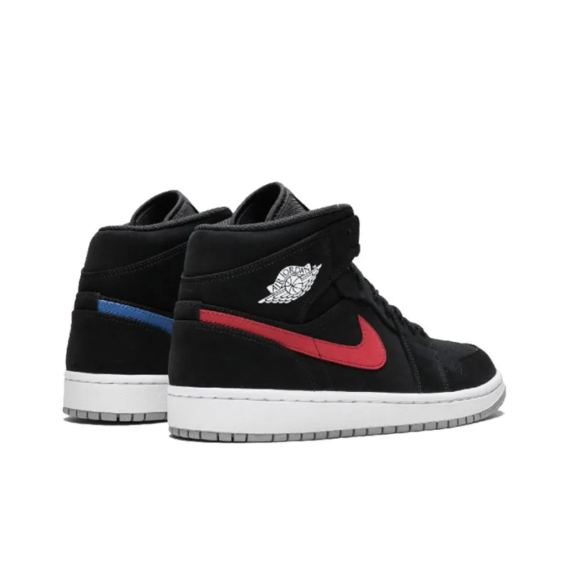 Jordan 1 Mid Multi Color Swoosh Black-2