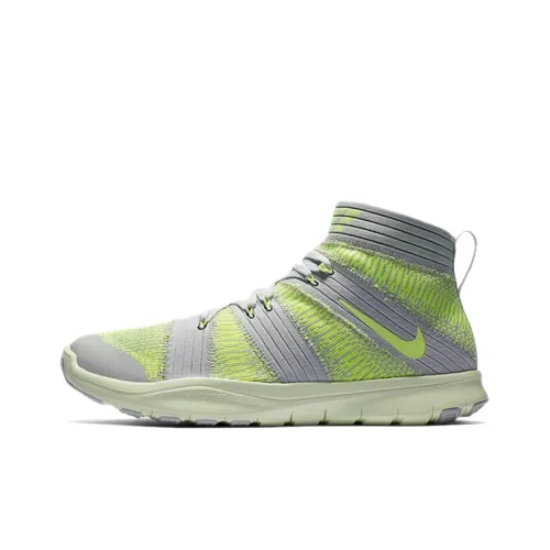 Nike Free Train Virtue Training Shoes Men Mid-Top Gray Yellow