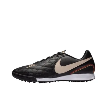 Nike TF Rubber Broken Studs Cushioning Anti-Slip And Wear-Resistant Soccer Shoes Men's Black Yellow