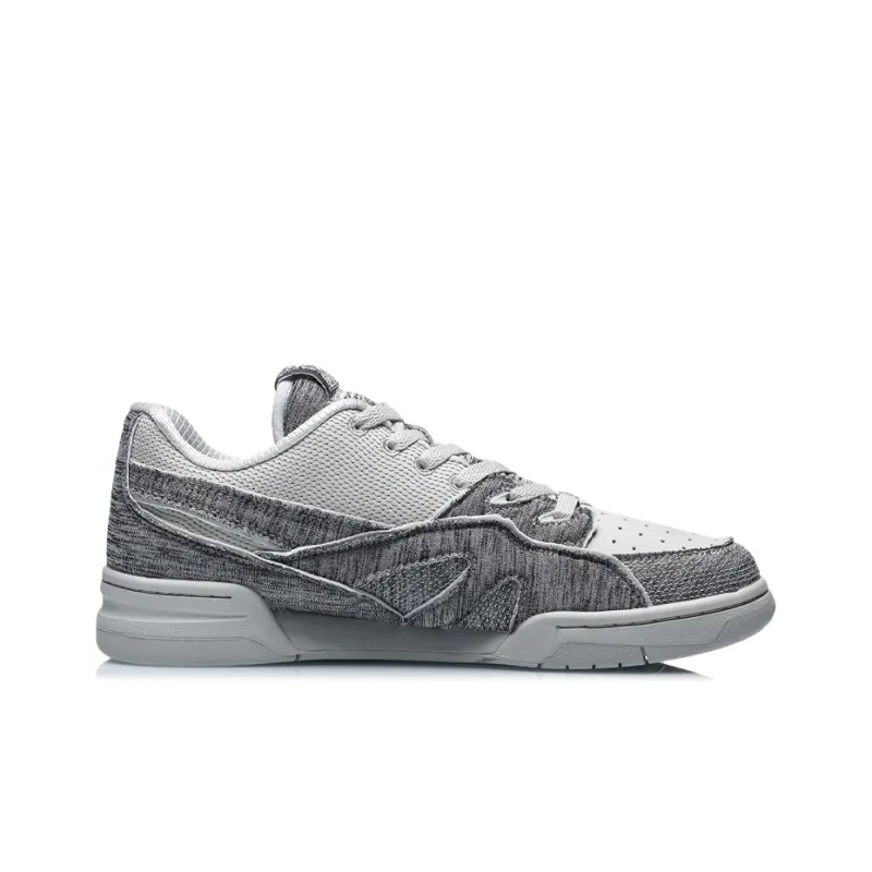 LiNing 937 Vintage Basketball Shoes Men Low Top Brick Gray-1