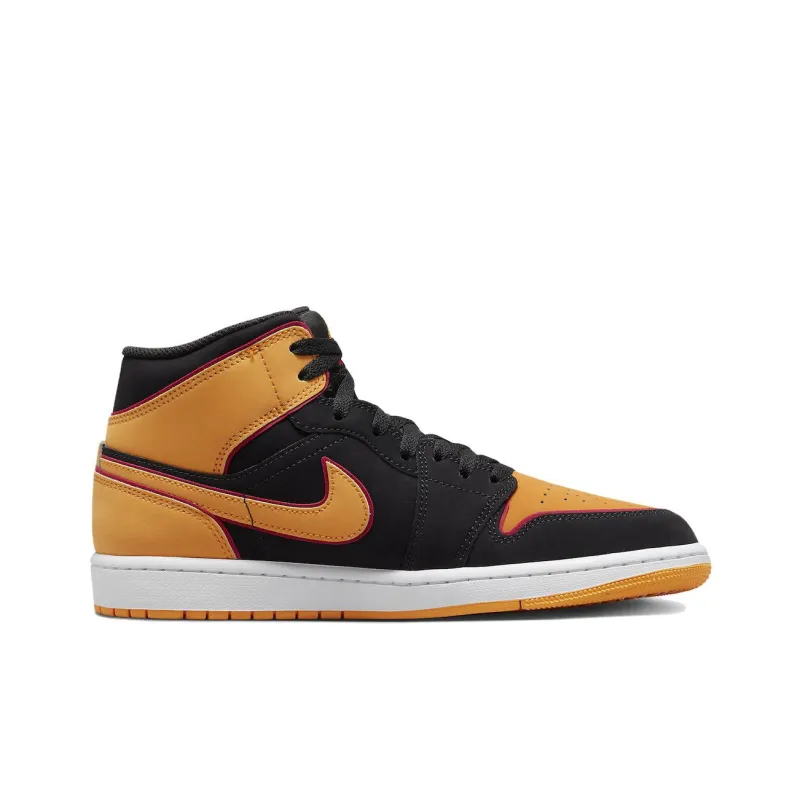 Jordan 1 Mid Fat Tongue Black Orange-1