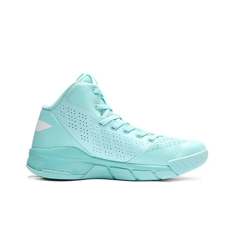 LiNing Essence Demon 2nd Generation Slip Resistant High Top Vintage Basketball Shoes Blue-1