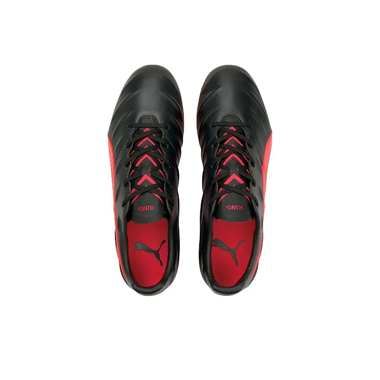 PUMA King Pro Soccer Shoes Men Low-Top Black/Red-2