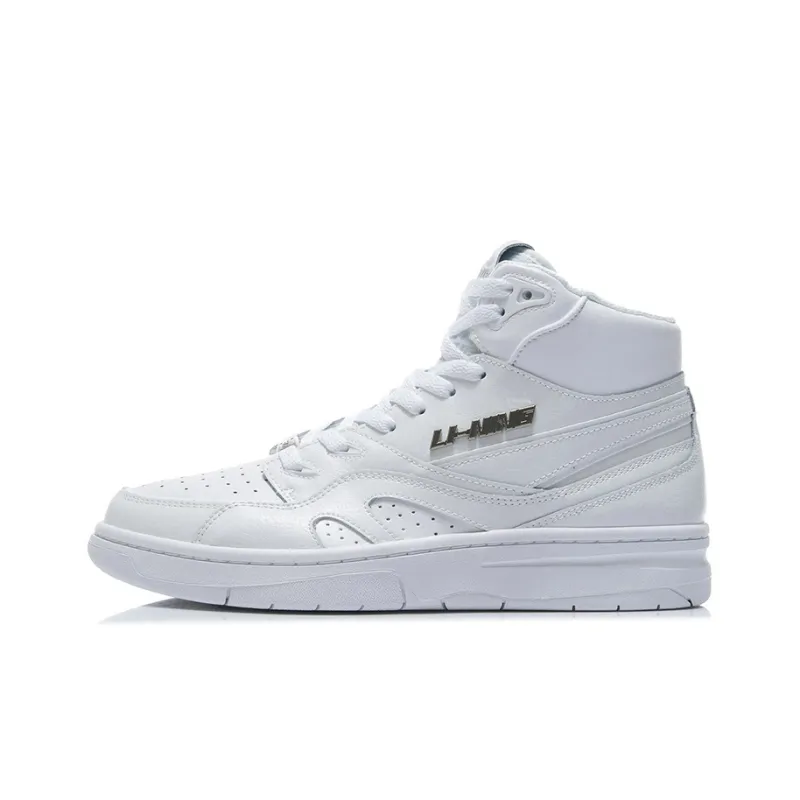 LiNing 937 Deluxe Hi Cushioning Anti Slip And Wear Resistant High Top Vintage Basketball Shoes Men's White-0
