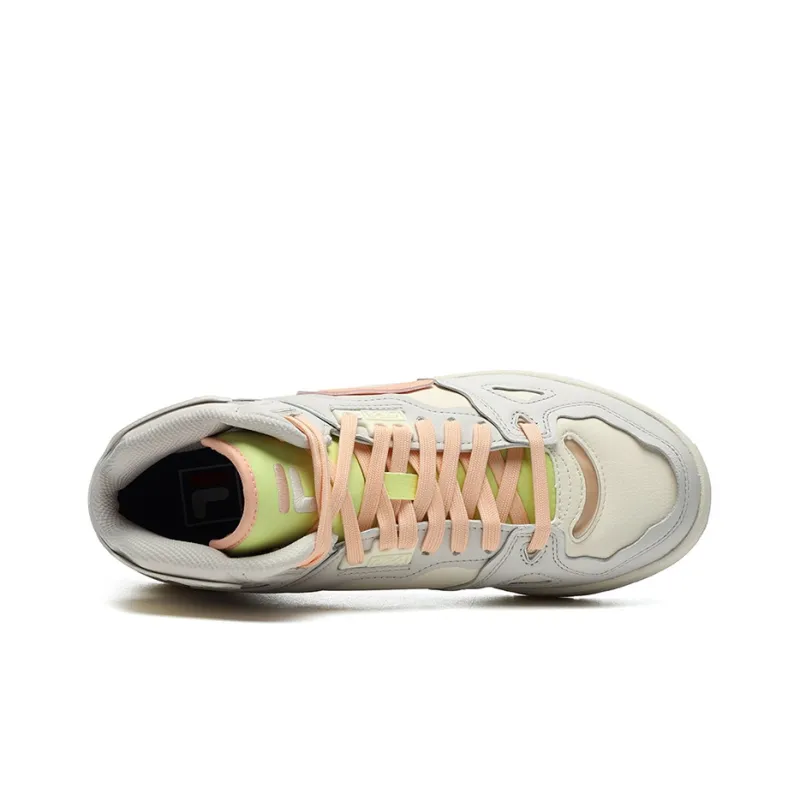 FILA FUSION Teratach Vintage Basketball Shoes Women's Mid-Top White/Yellow/Orange-3