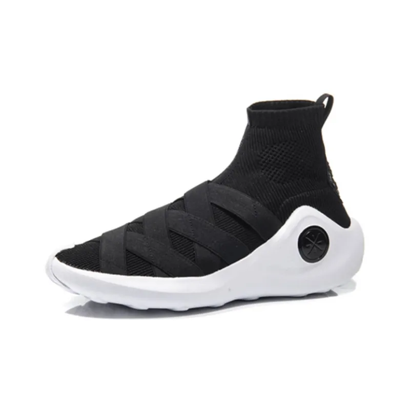 LiNing Wade Collection Essence Anti Slip Wear Resistant High Top Vintage Basketball Shoes Black-1