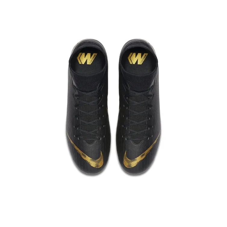 Nike Mercurial Superfly 6 Soccer Shoes Men Mid-Top Black/Gold-3
