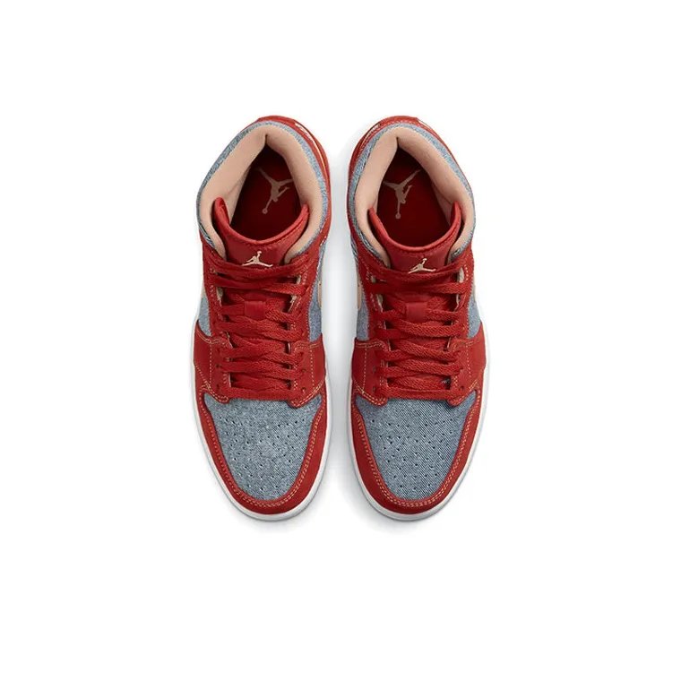 Jordan 1 Mid Denim Red-3