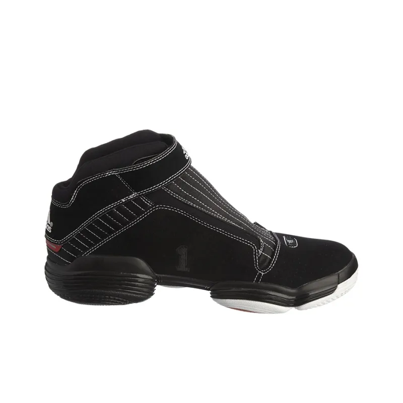 Adidas TS Supernatural Creator Slip-Resistant Coverage Mid-Top Vintage Basketball Shoes Men's Black White-1