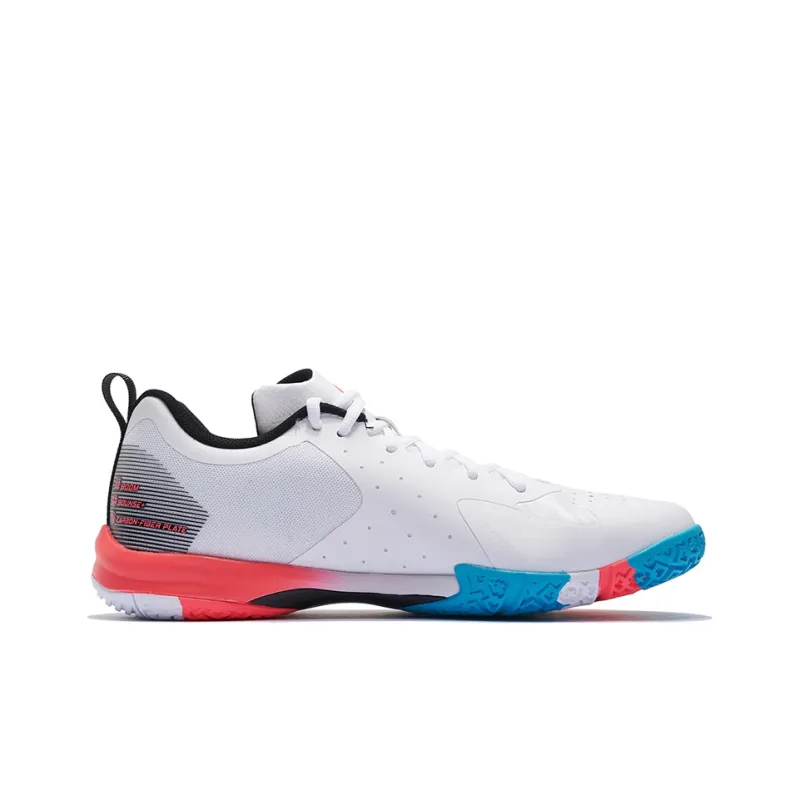 LiNing Sprint SE Wear Resistant Support Rebound Low Top Badminton Shoes Unisex Blue Red White-1