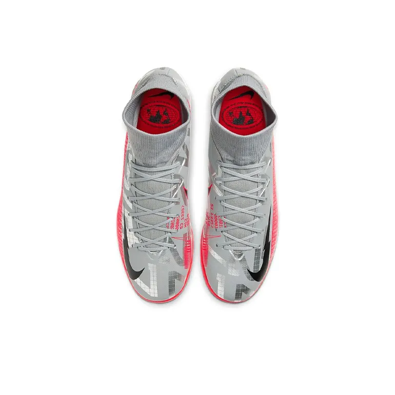 Nike Mercurial Superfly 7 Academy Ic 'Metallic Grey Crimson'-3