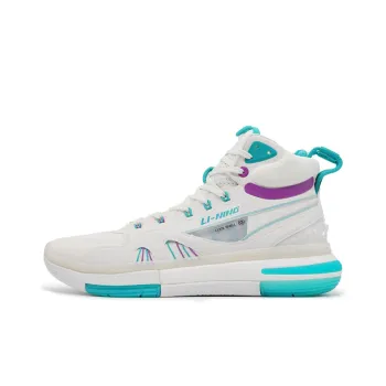 LINING 937 Vintage Basketball Shoes Men High Top White/Green