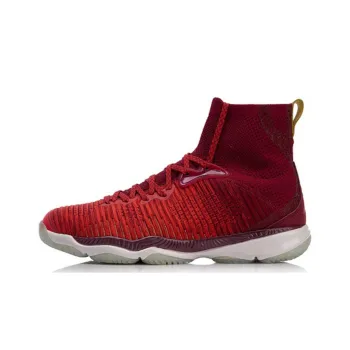 LiNing Ranger II Chameleon 2 Shock Absorbers Rebound High Top Badminton Shoes Unisex LINING Red