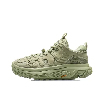 LiNing Vintage Basketball Shoes Women's Low-Top Earth Gray Green