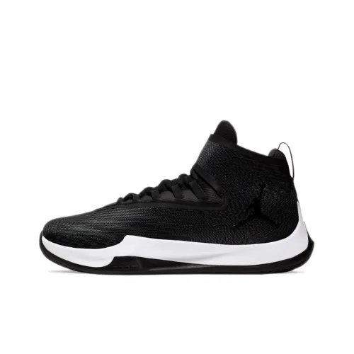 Jordan Fly Unlimited Vintage Basketball Shoes Men High-Top Black/White