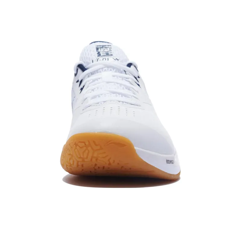 LiNing Thunder Series Cushioned Slip Resistant Abrasion Resistant Breathable Low Top Badminton Shoes Unisex White Black-4