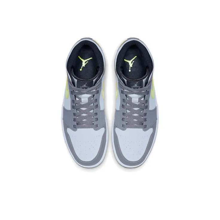 Jordan 1 Mid Gunsmoke Volt-2