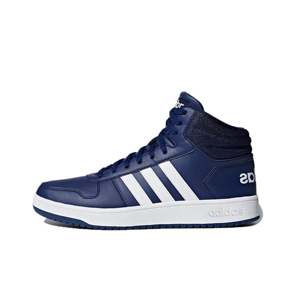 Adidas Neo Hoops 2.0 Vintage Basketball Shoes Men Mid Top Navy Blue POIZON