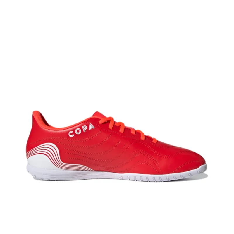 Adidas Copa Sense.4 IC/IN Indoor Slip-Resistant Soccer Shoes Men's Red White-1