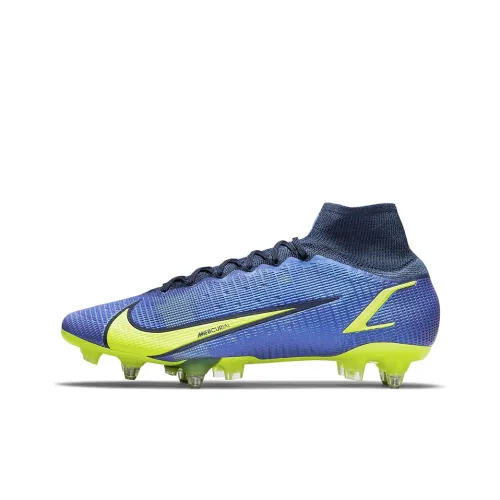 Nike Mercurial Superfly 8 Soccer Shoes Men Mid-Top Blue/Green