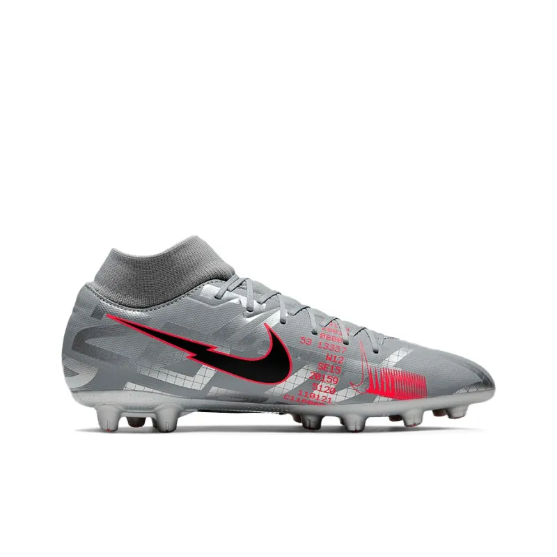 Nike Mercurial Superfly 7 Academy Hg 'Metallic Bomber Grey Red'-1